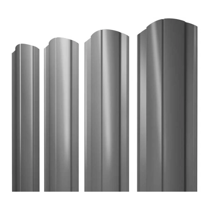 Штакетник Круглый фигурный Grand Line 0,45 Полиэстер RAL 7005 Мышино-Серый